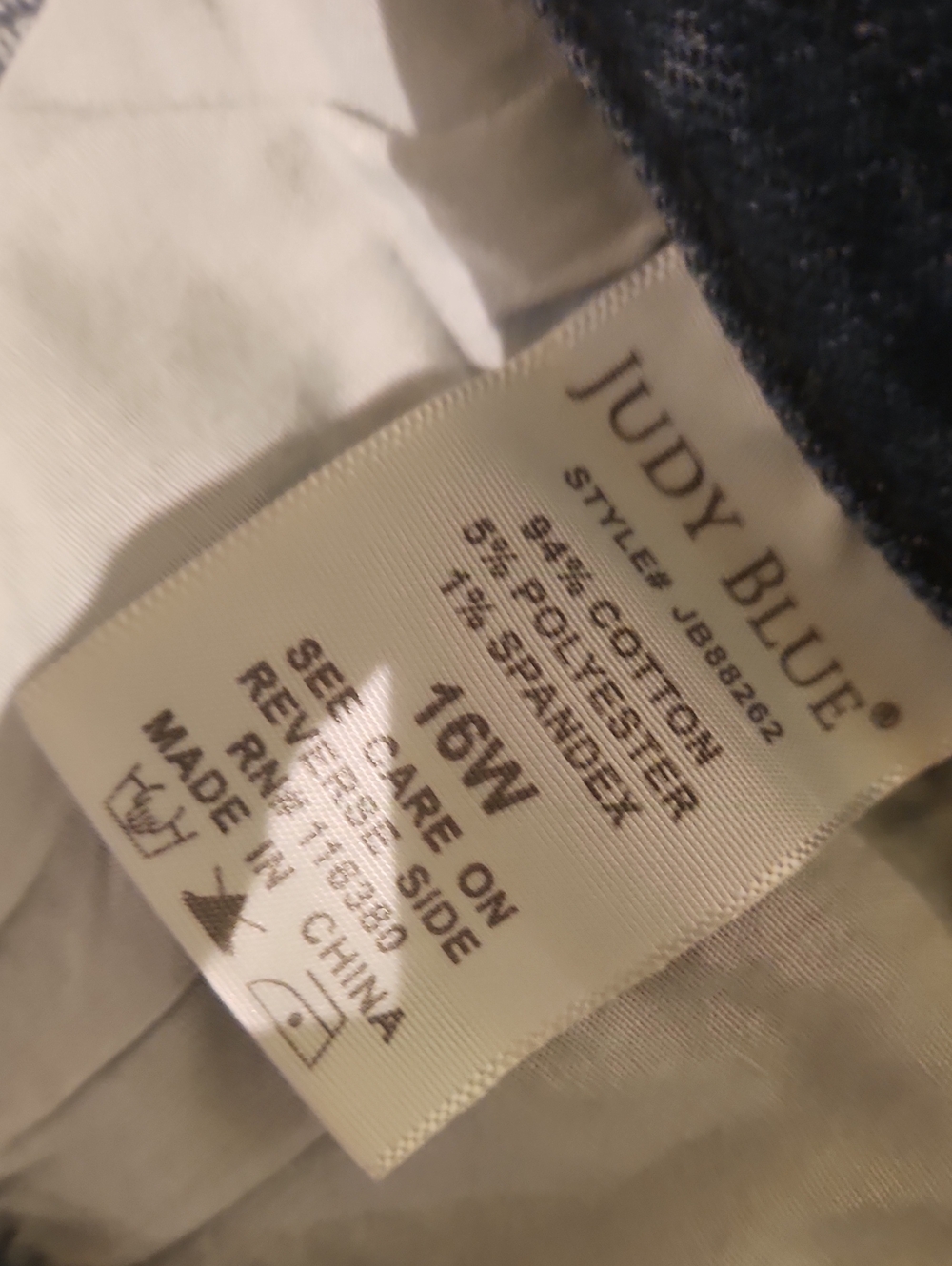 ❤️ NWOT! JUDY BLUE RELAXED HIGH RISE SKINNY ANKLE JEANS, 16W (33 WOMAN) - Picture 8 of 10